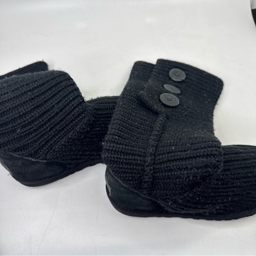 Ugg CLASSIC CARDY Women's Black Knit Tall Sweater BOOTS Size 5 - Picture 6 of 10
